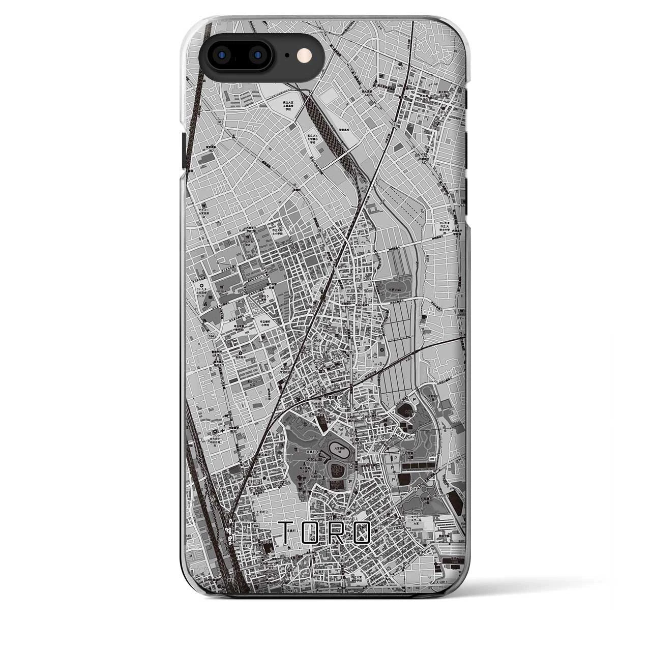 【土呂(埼玉県)】地図柄iPhoneケース(クリアタイプ)