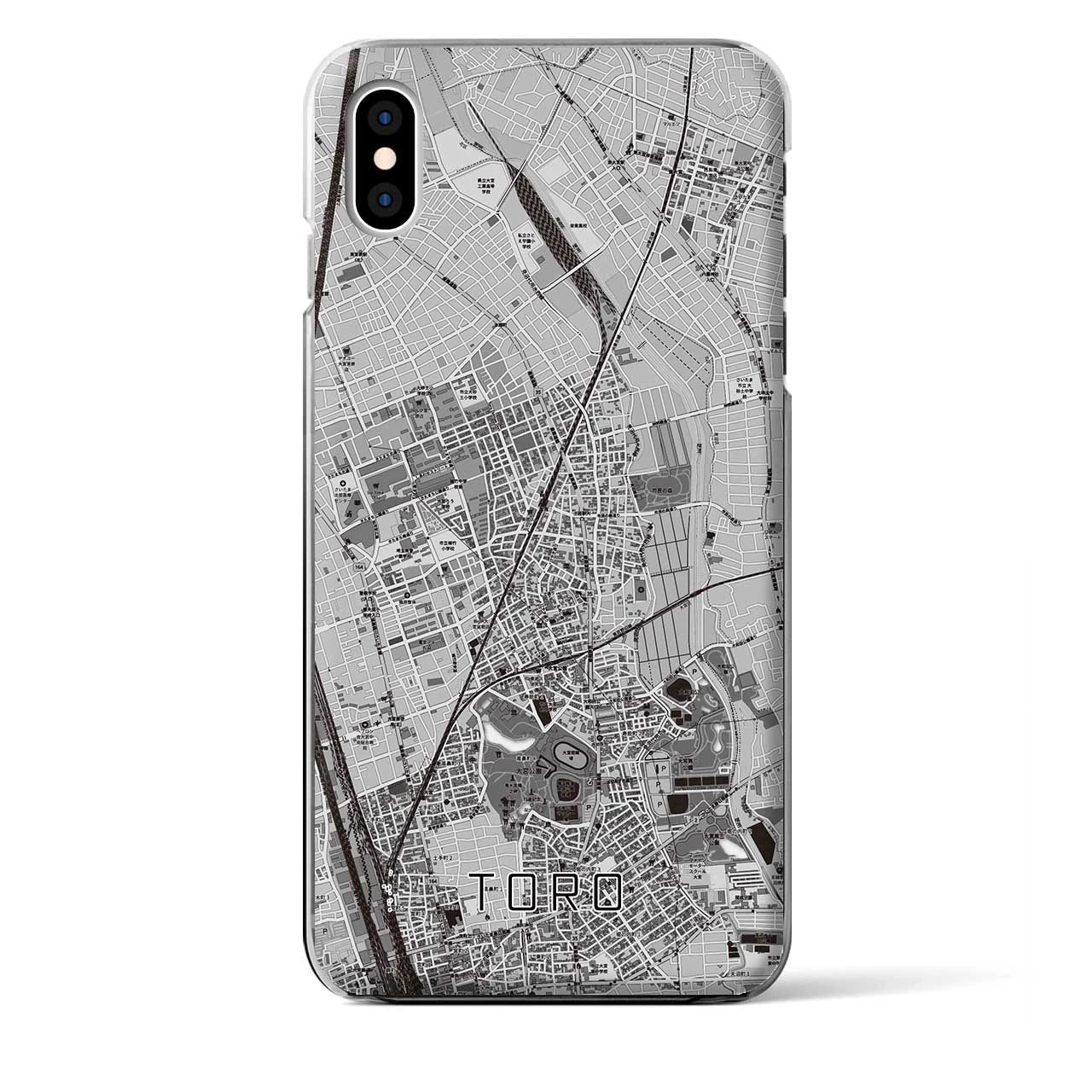 【土呂(埼玉県)】地図柄iPhoneケース(クリアタイプ)