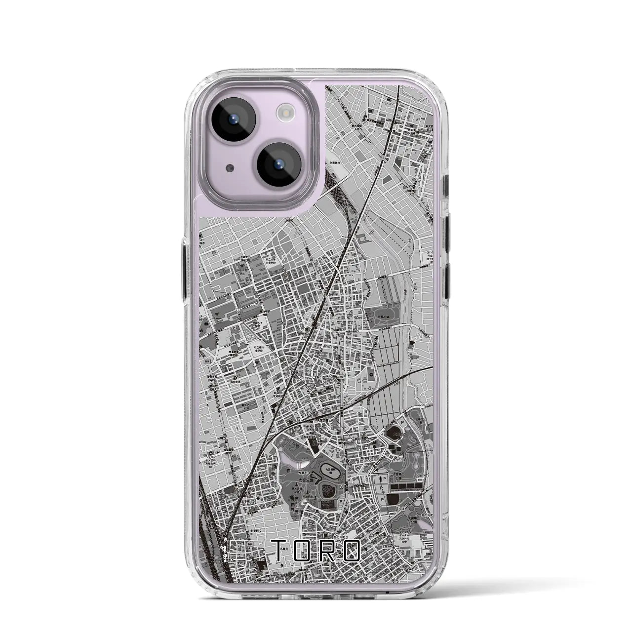 【土呂(埼玉県)】地図柄iPhoneケース(MagSafeタイプ)