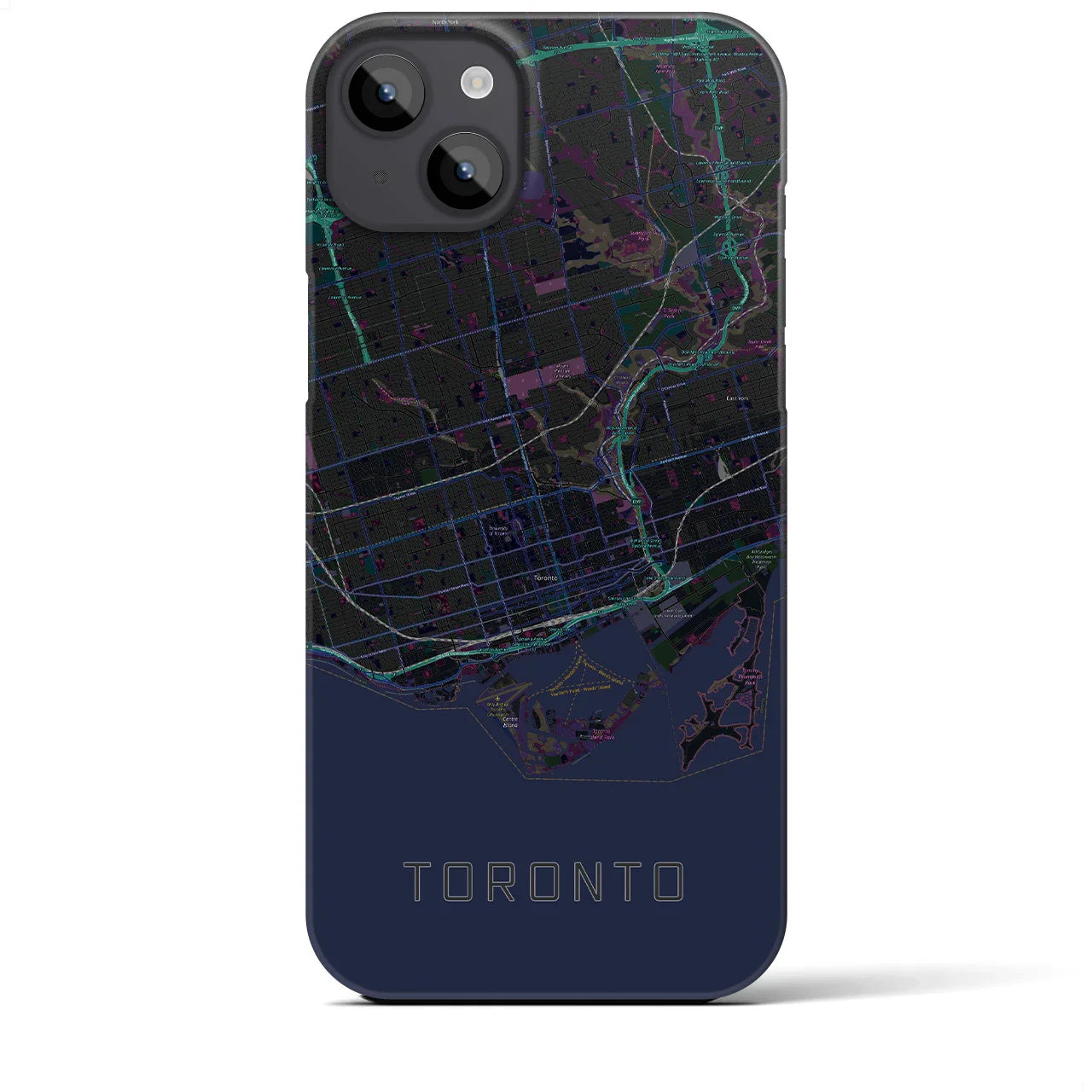 【トロント(カナダ)】地図柄iPhoneケース(バックカバータイプ)