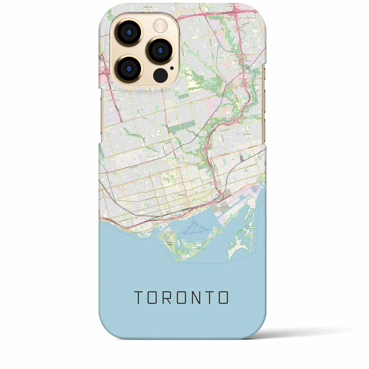 【トロント(カナダ)】地図柄iPhoneケース(バックカバータイプ)