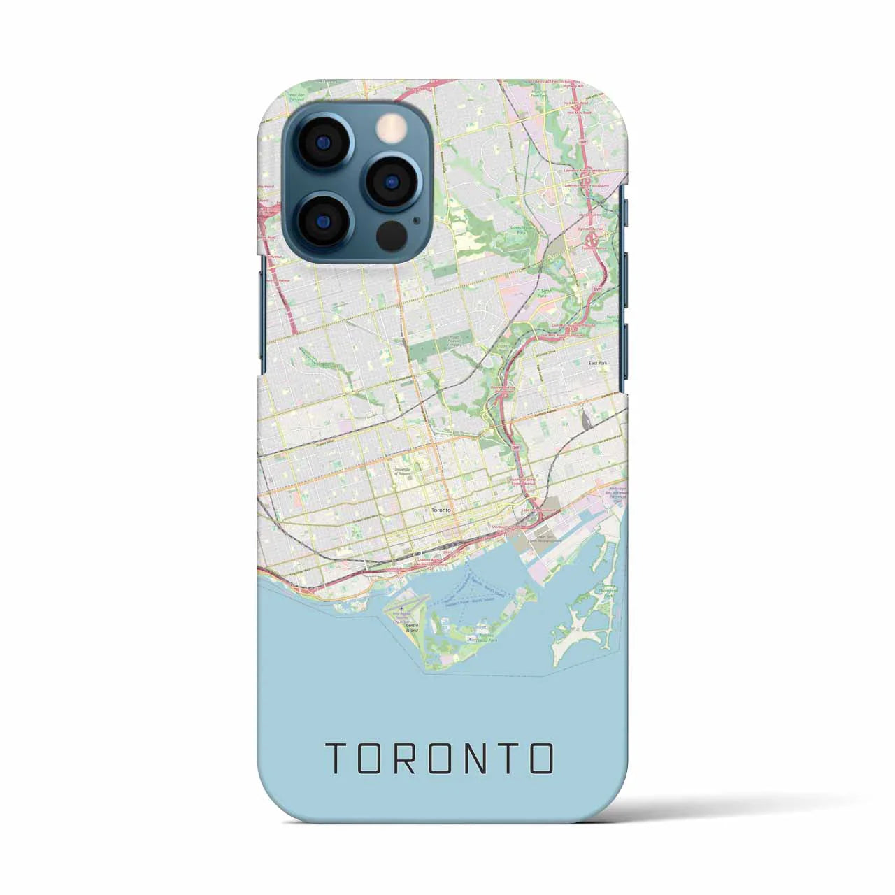 【トロント(カナダ)】地図柄iPhoneケース(バックカバータイプ)