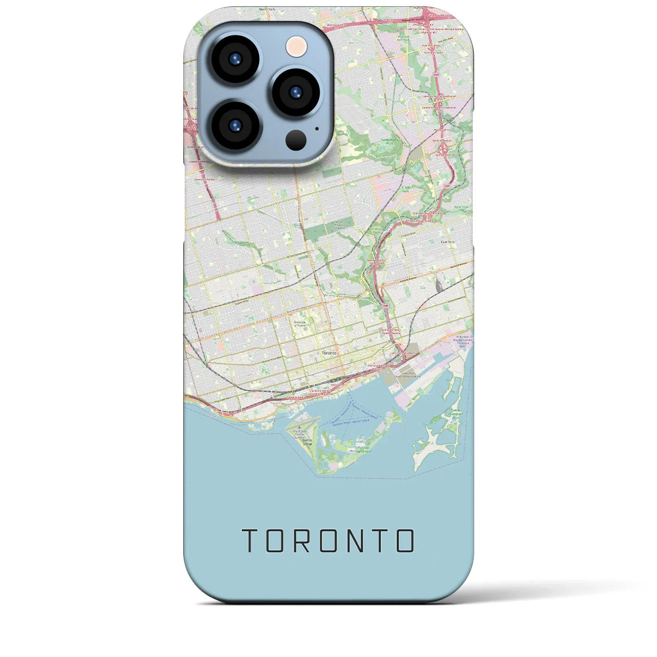 【トロント(カナダ)】地図柄iPhoneケース(バックカバータイプ)