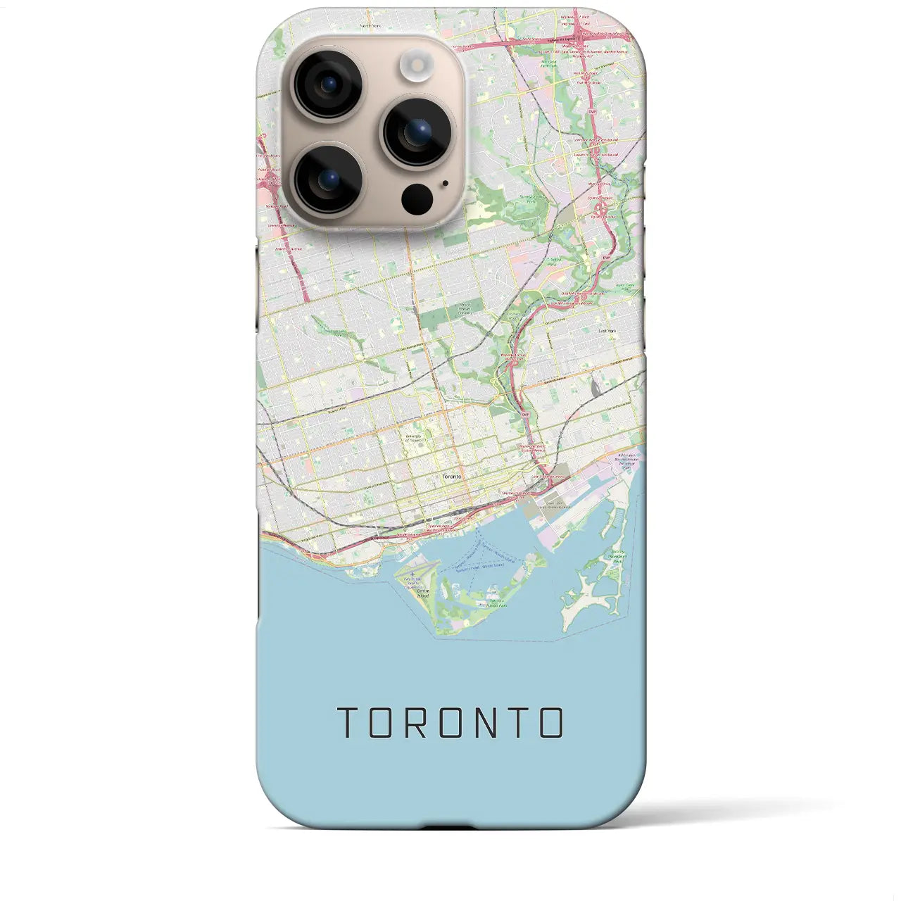 【トロント(カナダ)】地図柄iPhoneケース(バックカバータイプ)
