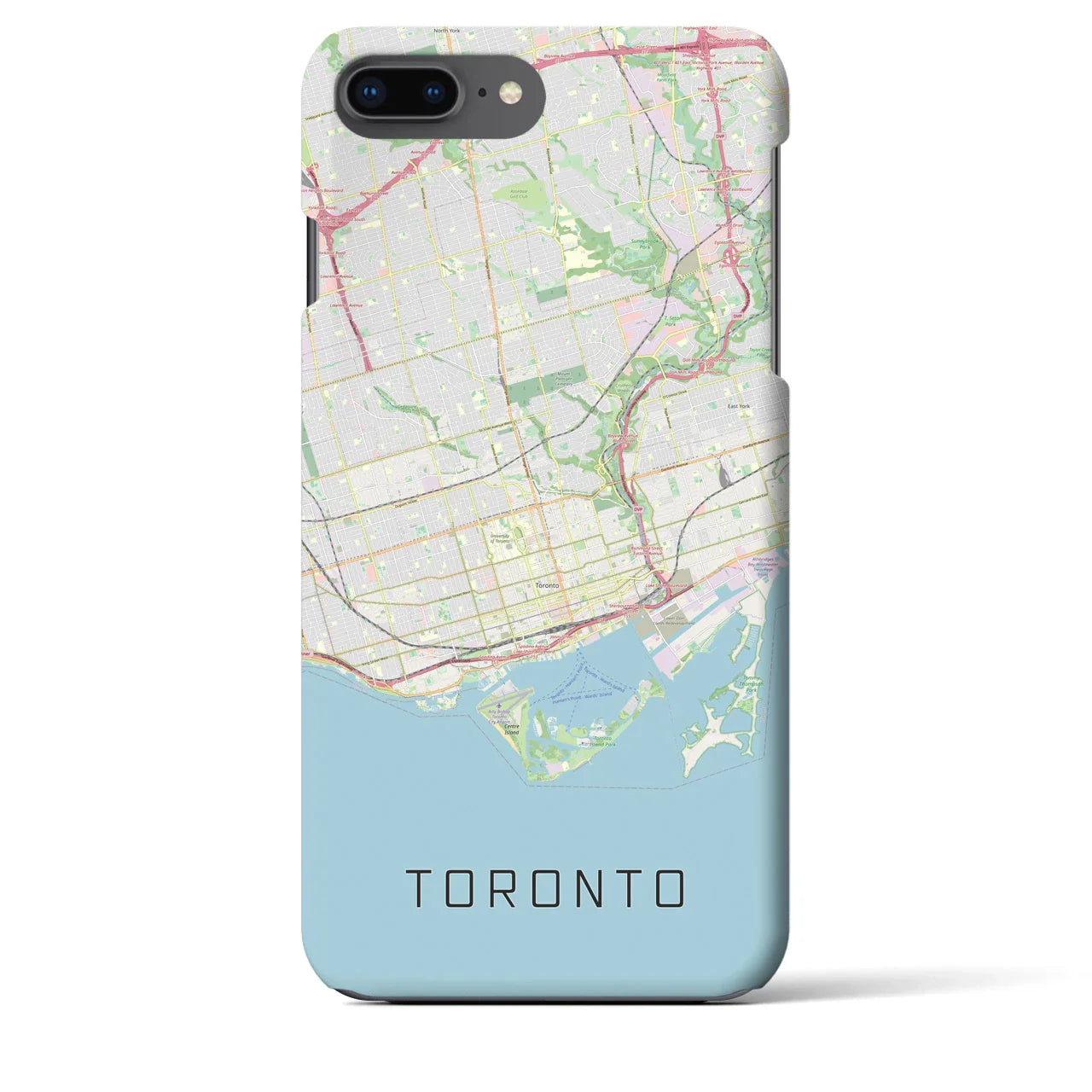 【トロント(カナダ)】地図柄iPhoneケース(バックカバータイプ)