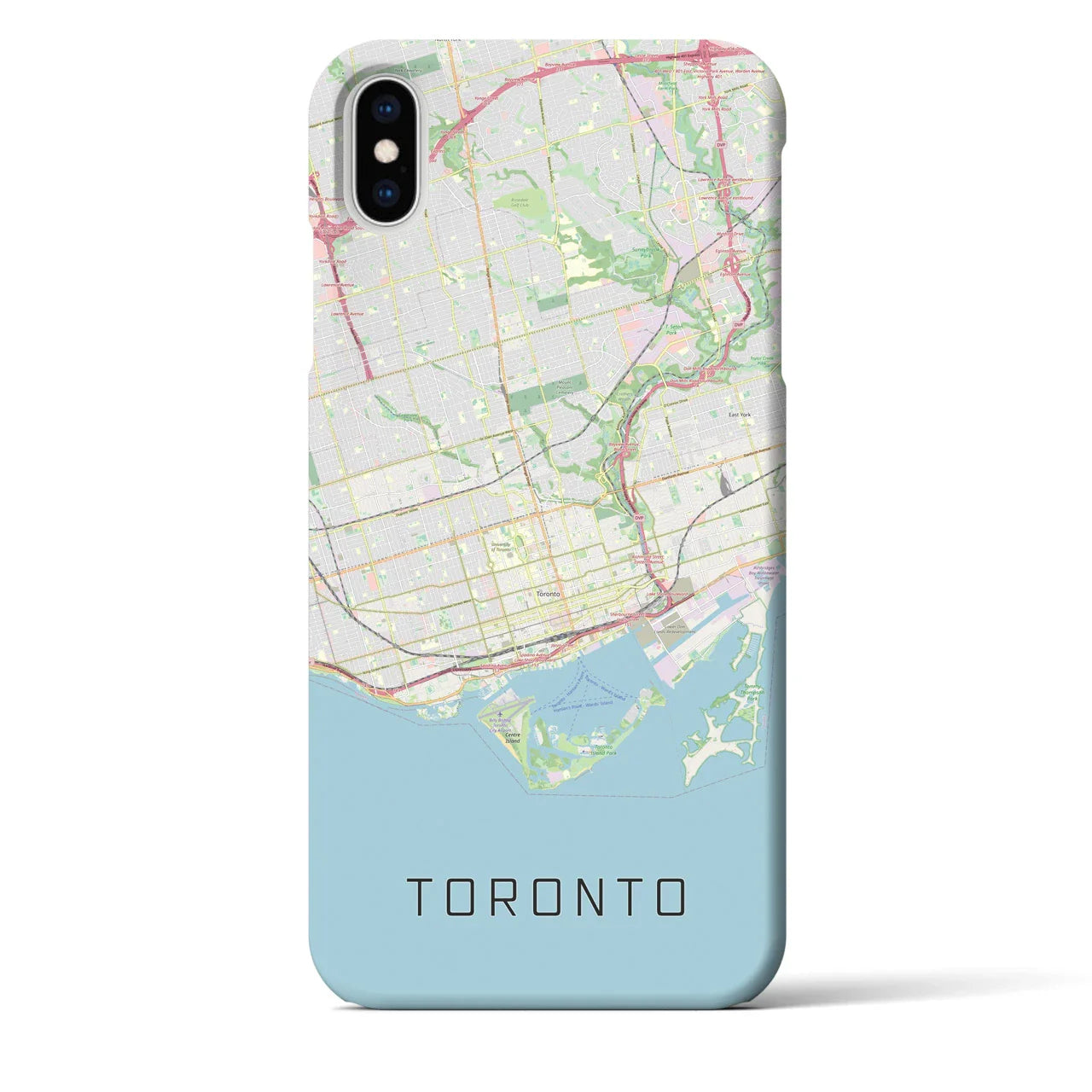 【トロント(カナダ)】地図柄iPhoneケース(バックカバータイプ)