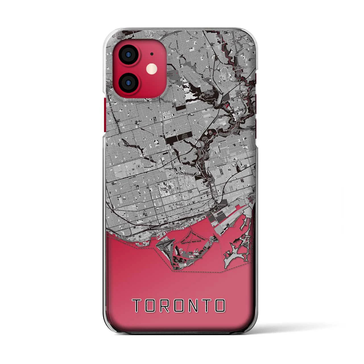 【トロント(カナダ)】地図柄iPhoneケース(クリアタイプ)