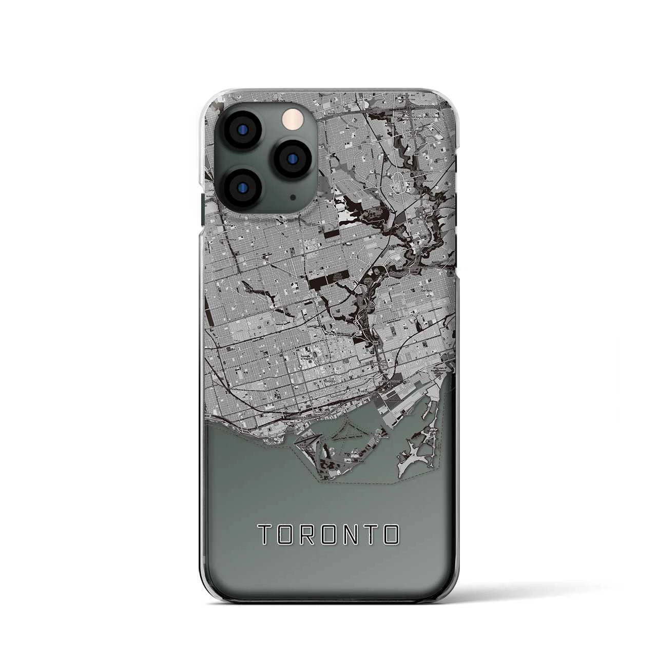 【トロント(カナダ)】地図柄iPhoneケース(クリアタイプ)