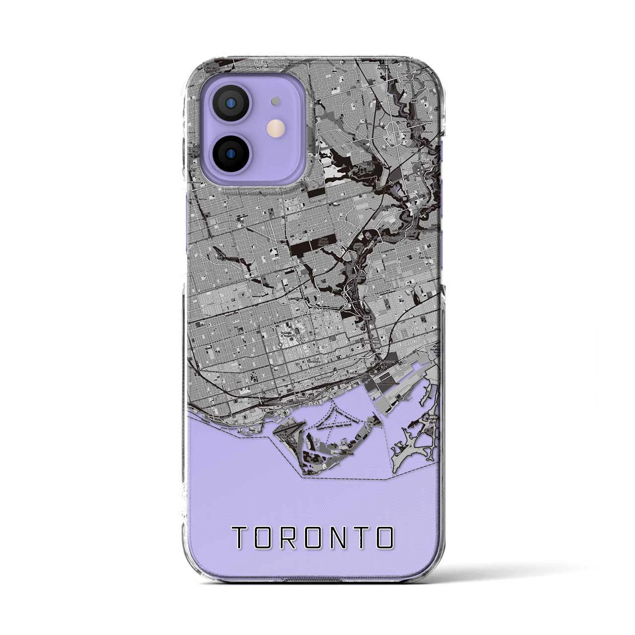 【トロント(カナダ)】地図柄iPhoneケース(クリアタイプ)