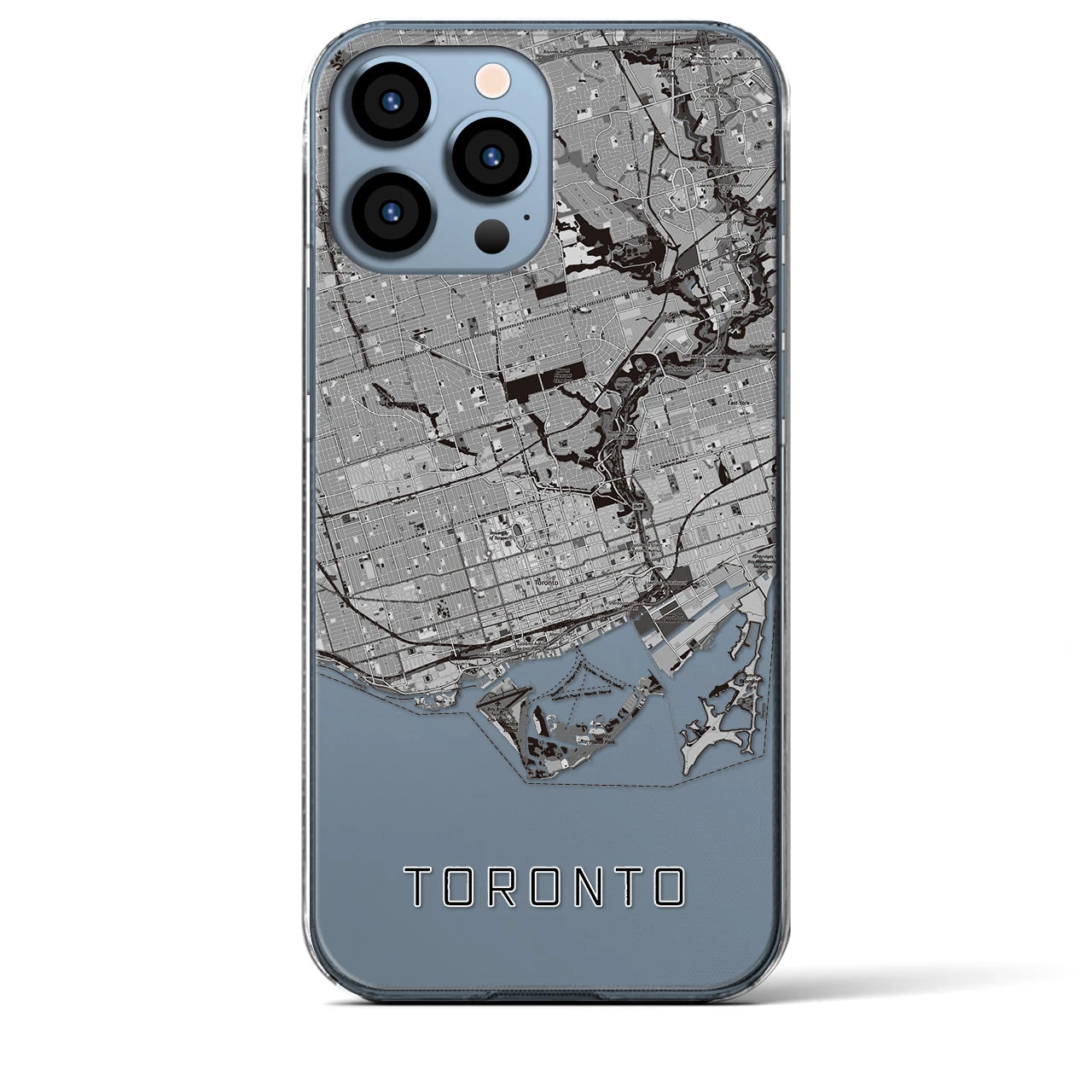 【トロント(カナダ)】地図柄iPhoneケース(クリアタイプ)