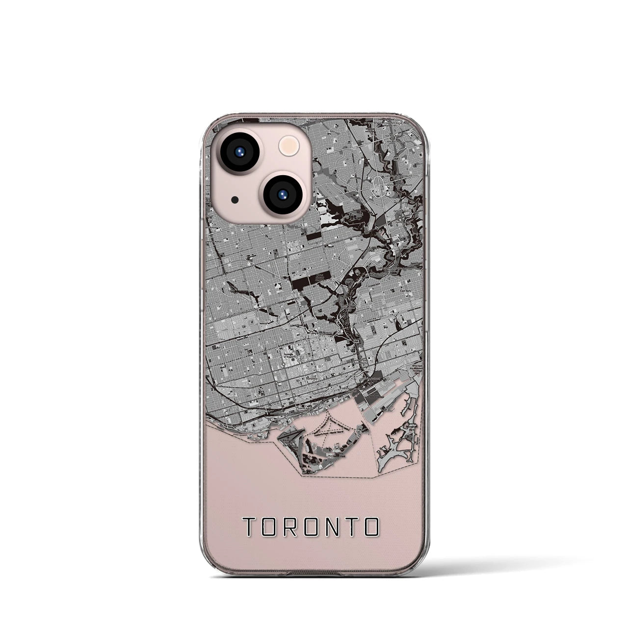 【トロント(カナダ)】地図柄iPhoneケース(クリアタイプ)