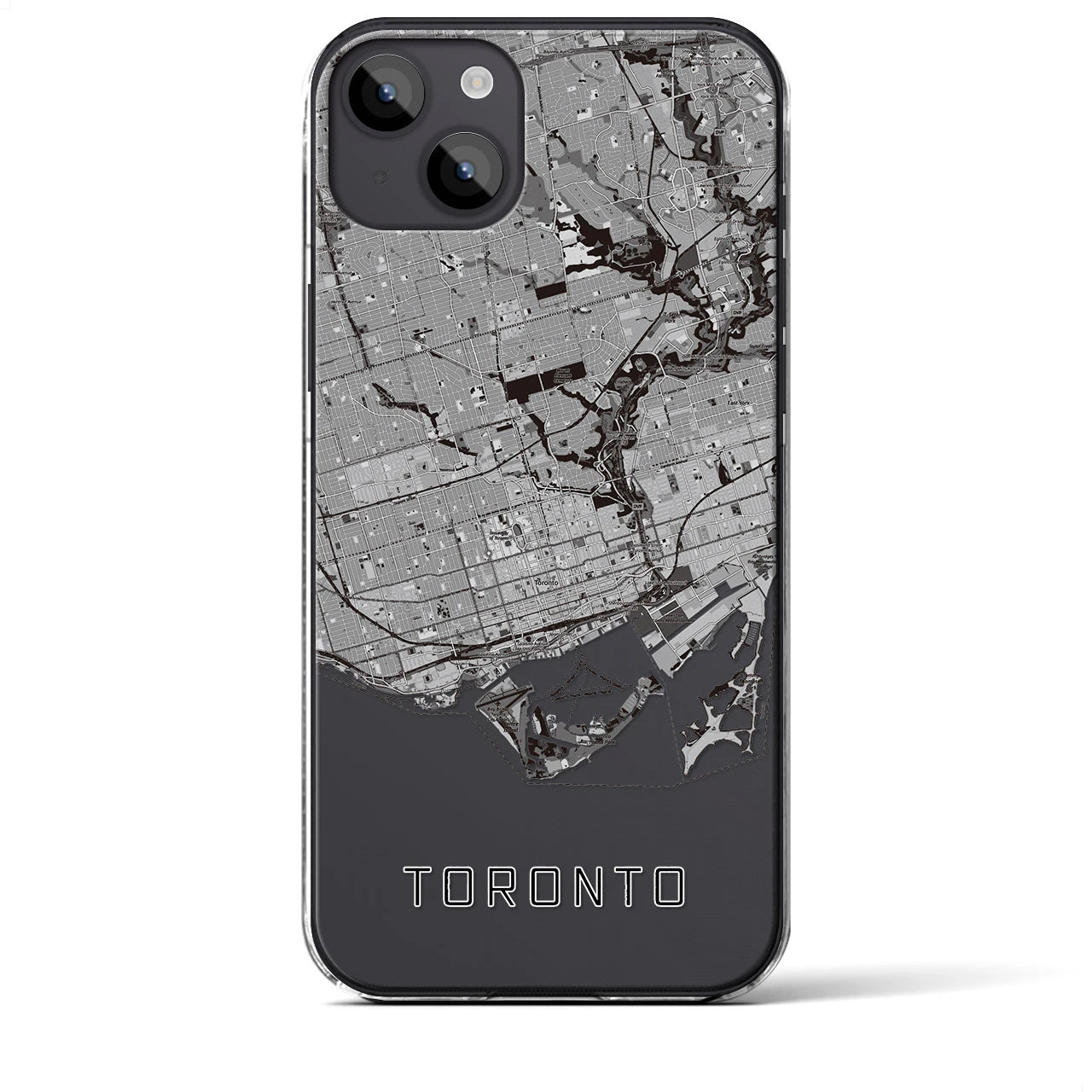 【トロント(カナダ)】地図柄iPhoneケース(クリアタイプ)