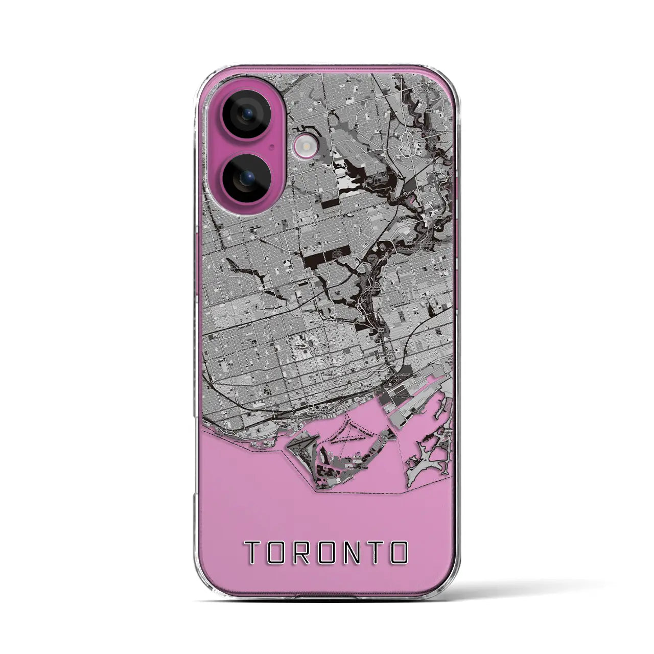 【トロント(カナダ)】地図柄iPhoneケース(クリアタイプ)