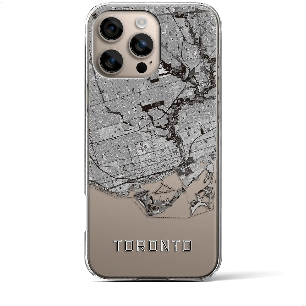 【トロント(カナダ)】地図柄iPhoneケース(クリアタイプ)