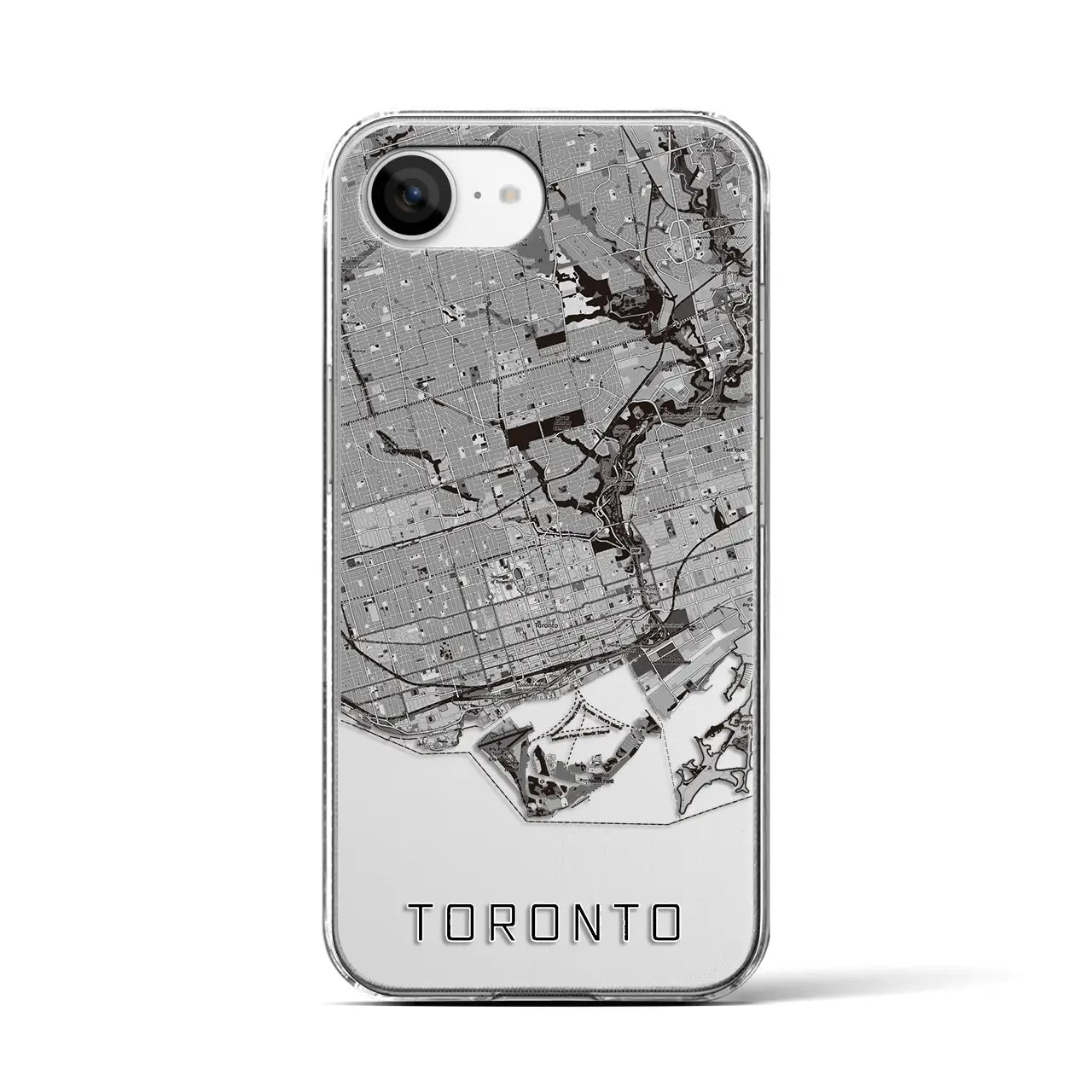 【トロント(カナダ)】地図柄iPhoneケース(クリアタイプ)