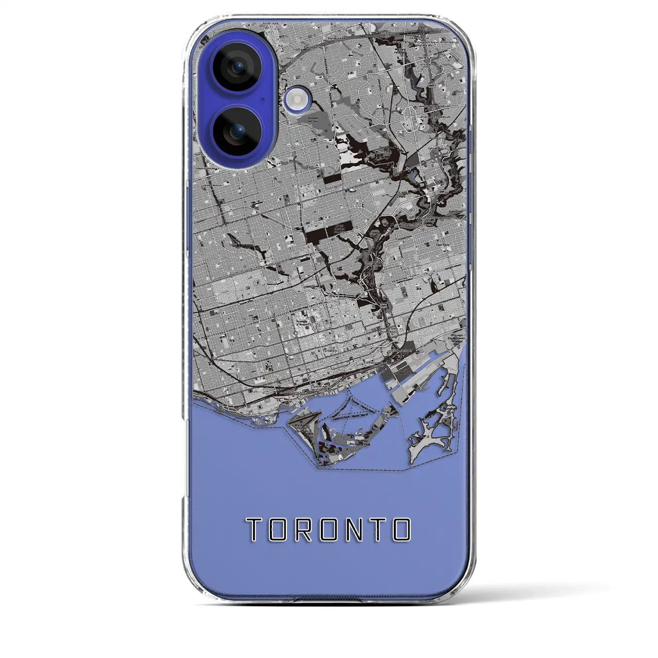 【トロント(カナダ)】地図柄iPhoneケース(クリアタイプ)