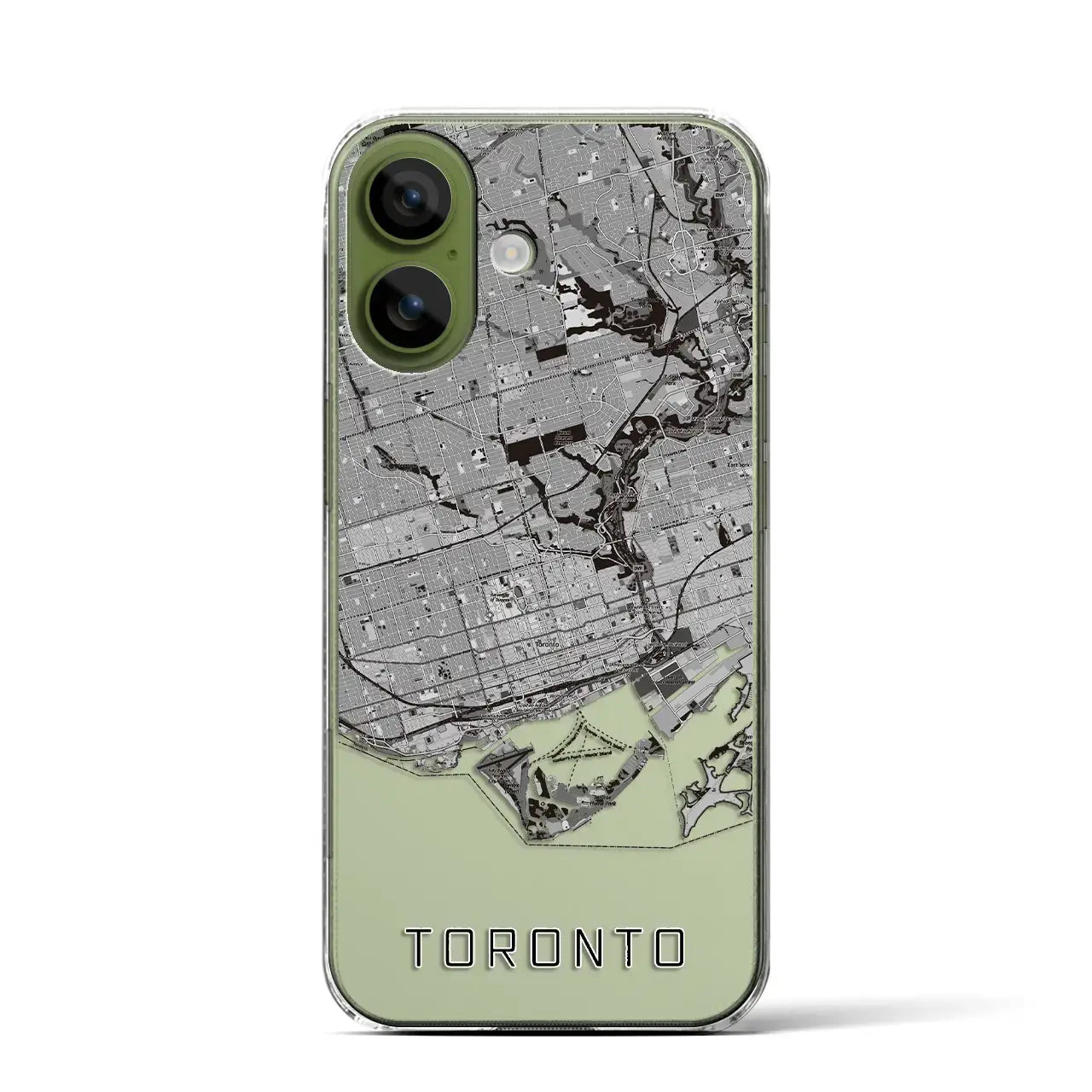 【トロント(カナダ)】地図柄iPhoneケース(クリアタイプ)