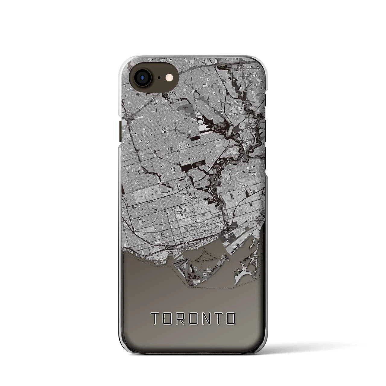 【トロント(カナダ)】地図柄iPhoneケース(クリアタイプ)