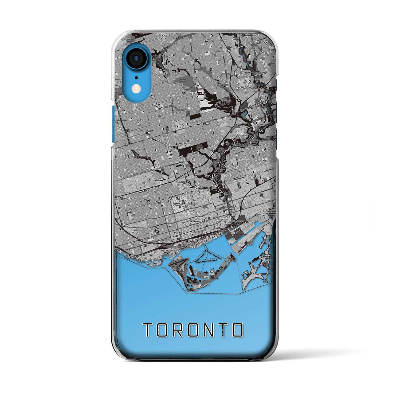 【トロント(カナダ)】地図柄iPhoneケース(クリアタイプ)