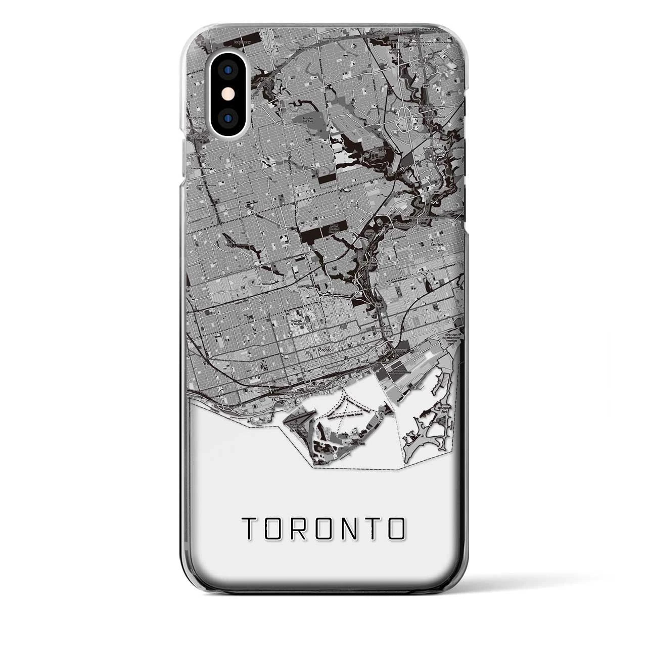 【トロント(カナダ)】地図柄iPhoneケース(クリアタイプ)