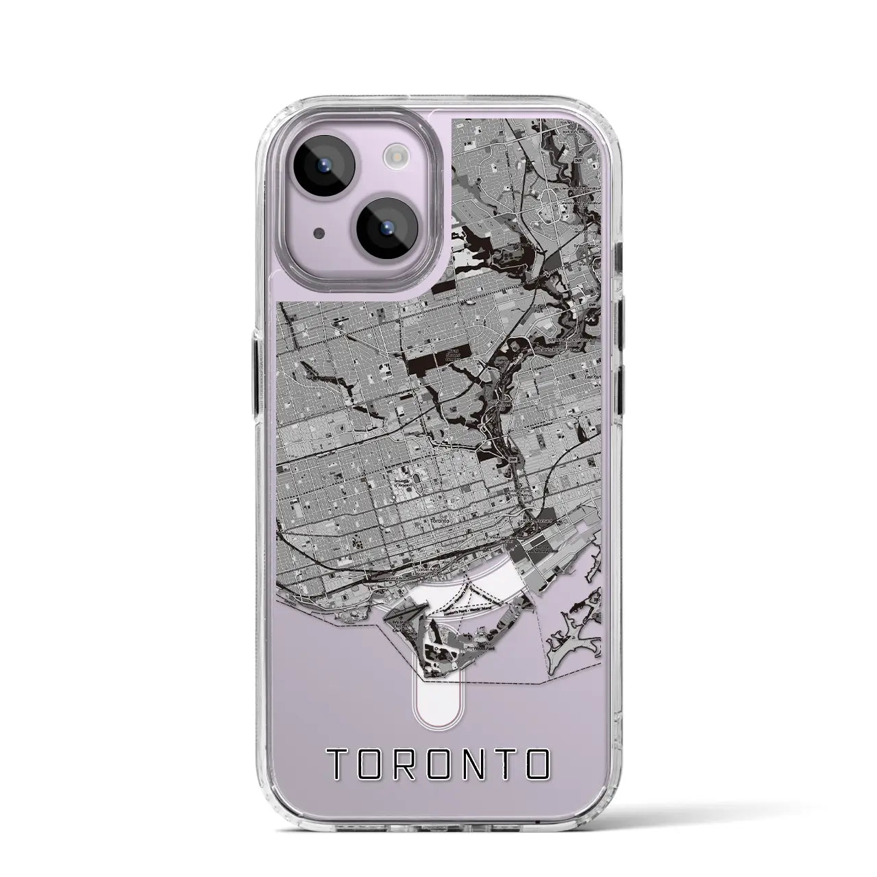 【トロント(カナダ)】地図柄iPhoneケース(MagSafeタイプ)