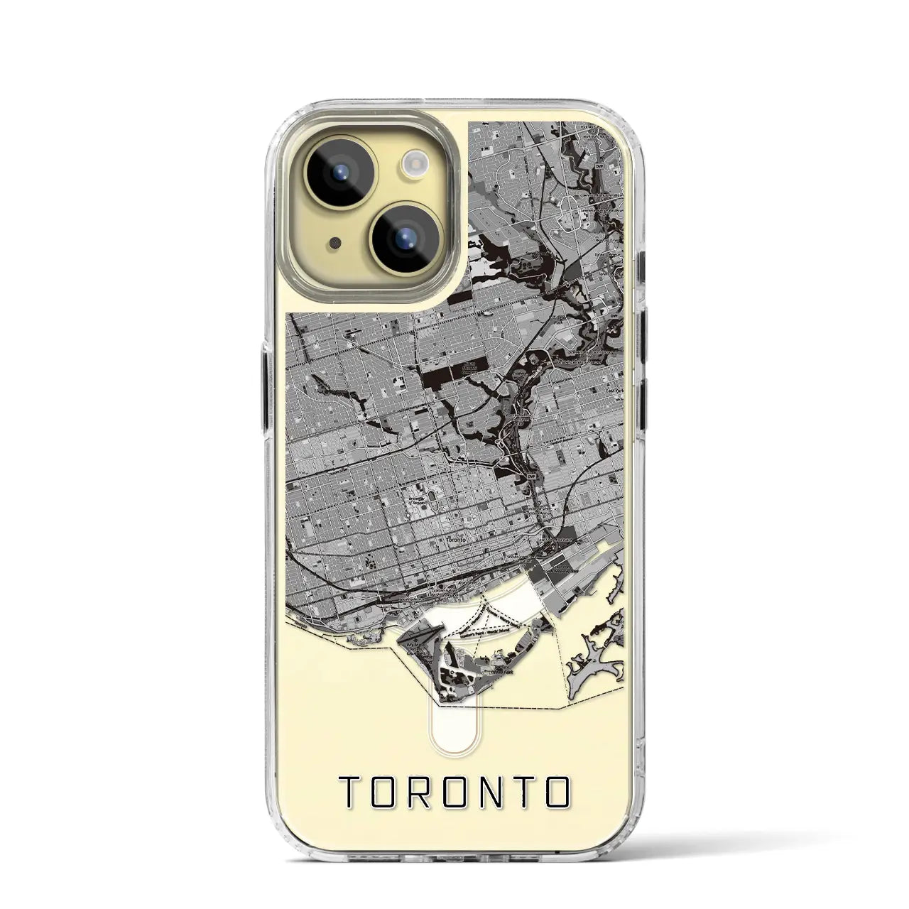 【トロント(カナダ)】地図柄iPhoneケース(MagSafeタイプ)