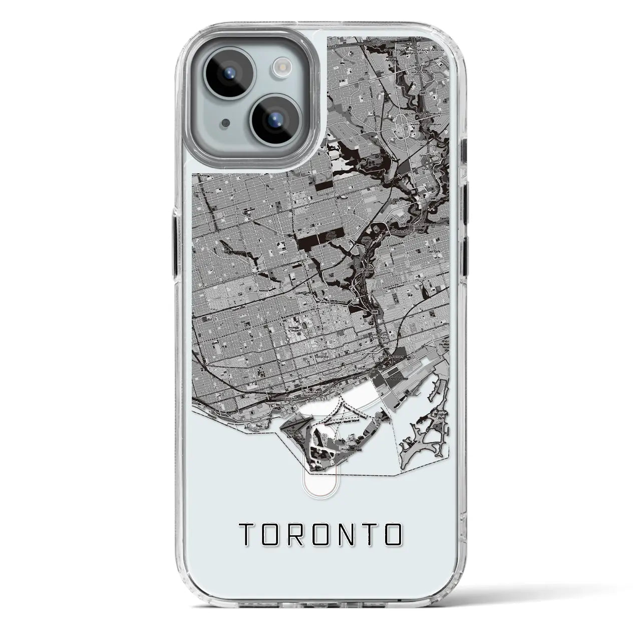 【トロント(カナダ)】地図柄iPhoneケース(MagSafeタイプ)