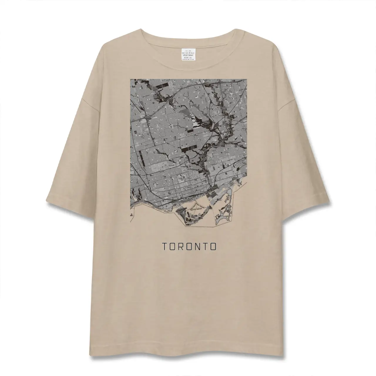 【トロント(カナダ)】地図柄ビッグシルエットTシャツ