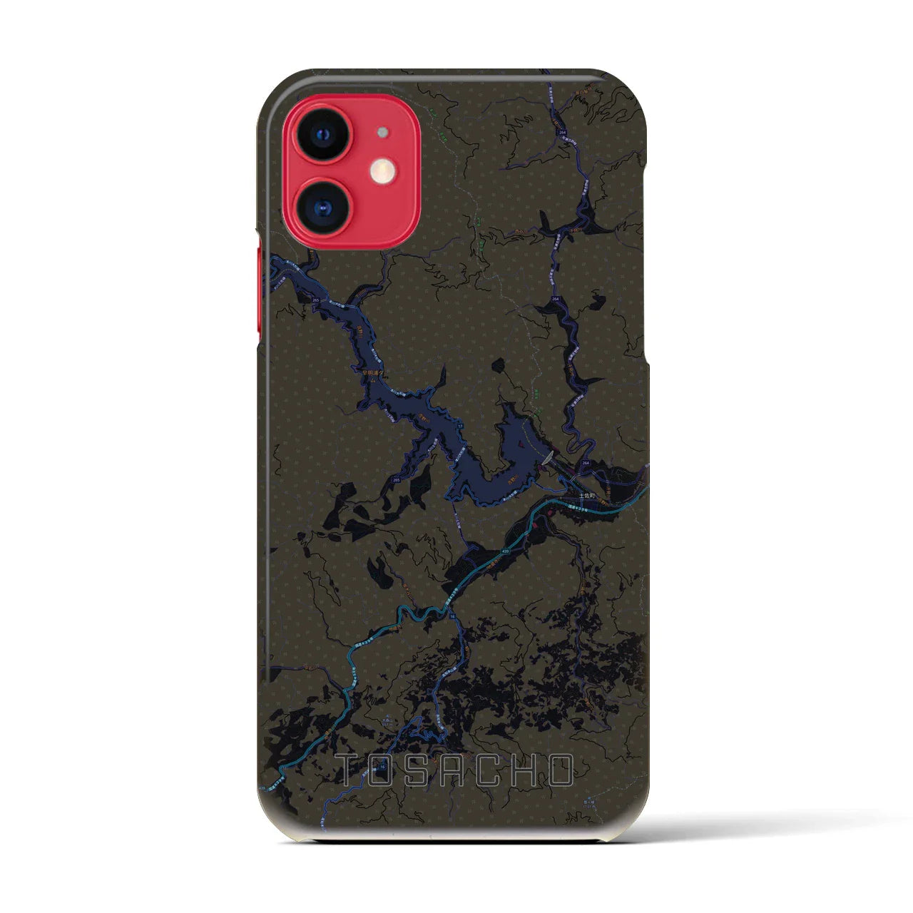 【土佐町(高知県)】地図柄iPhoneケース(バックカバータイプ)