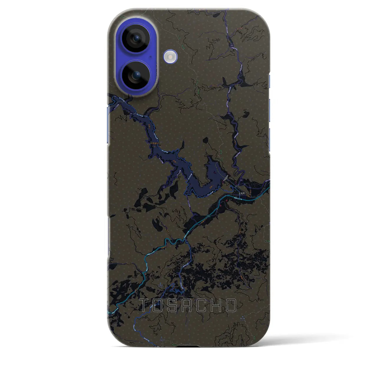 【土佐町(高知県)】地図柄iPhoneケース(バックカバータイプ)