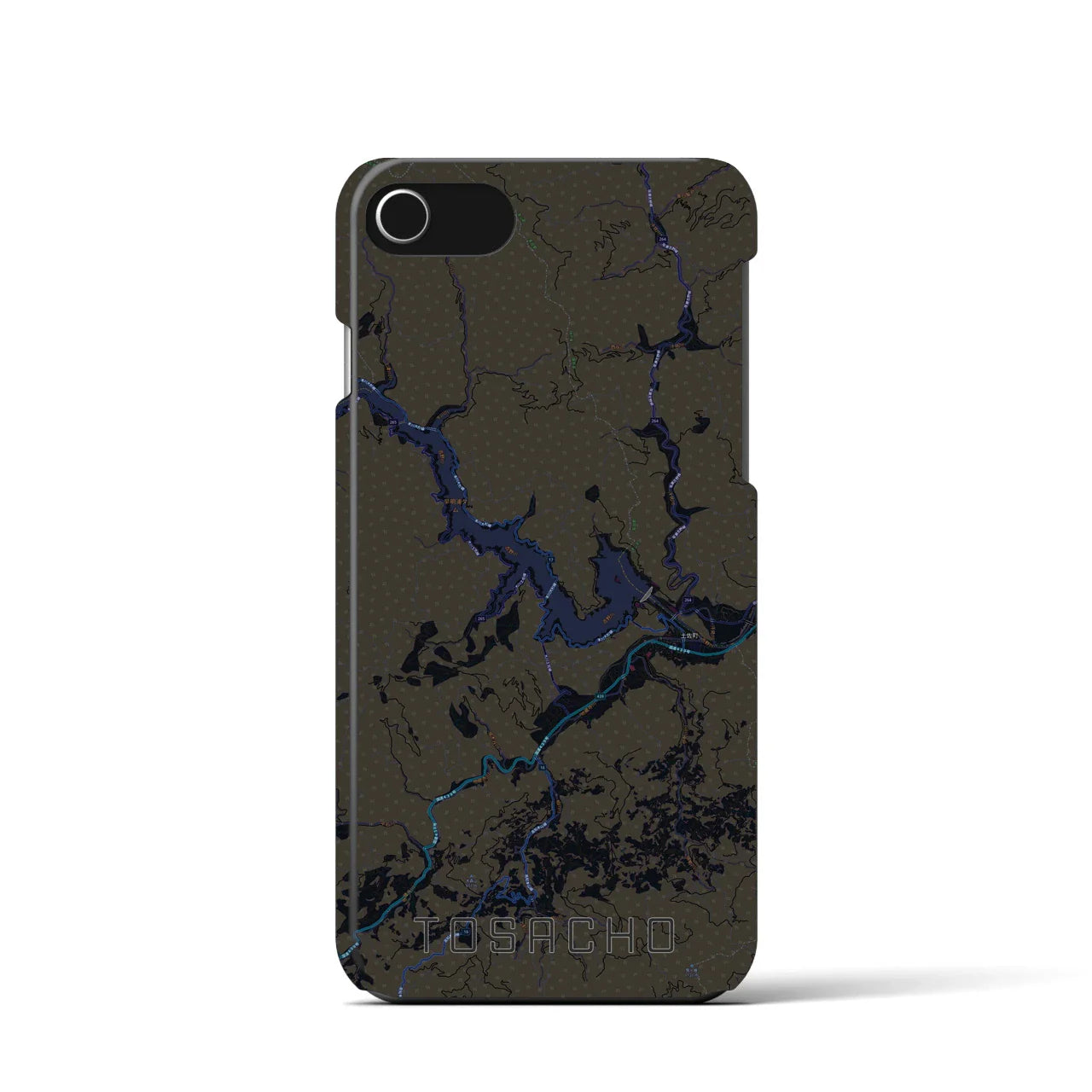 【土佐町(高知県)】地図柄iPhoneケース(バックカバータイプ)