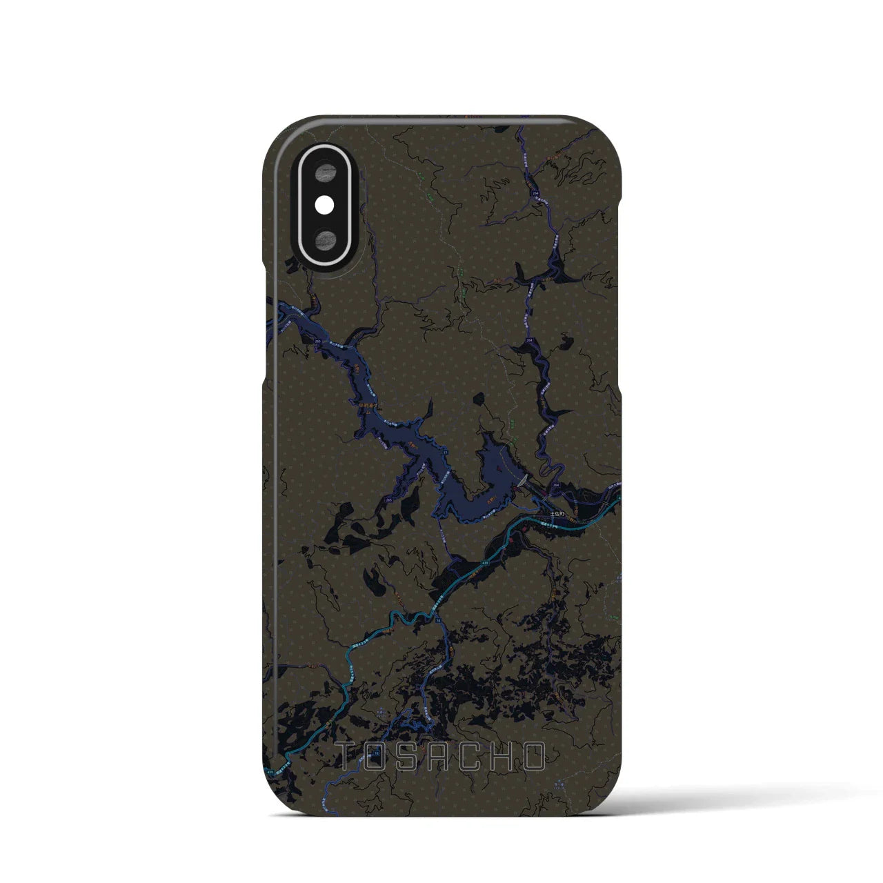 【土佐町(高知県)】地図柄iPhoneケース(バックカバータイプ)