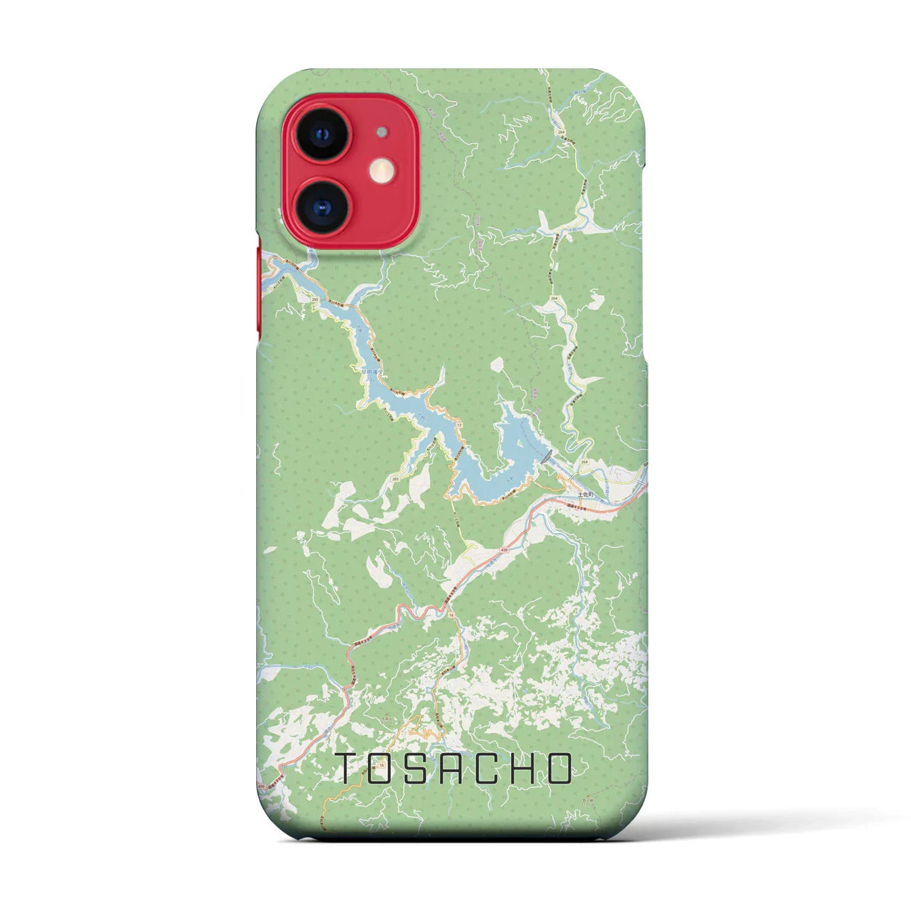 【土佐町(高知県)】地図柄iPhoneケース(バックカバータイプ)