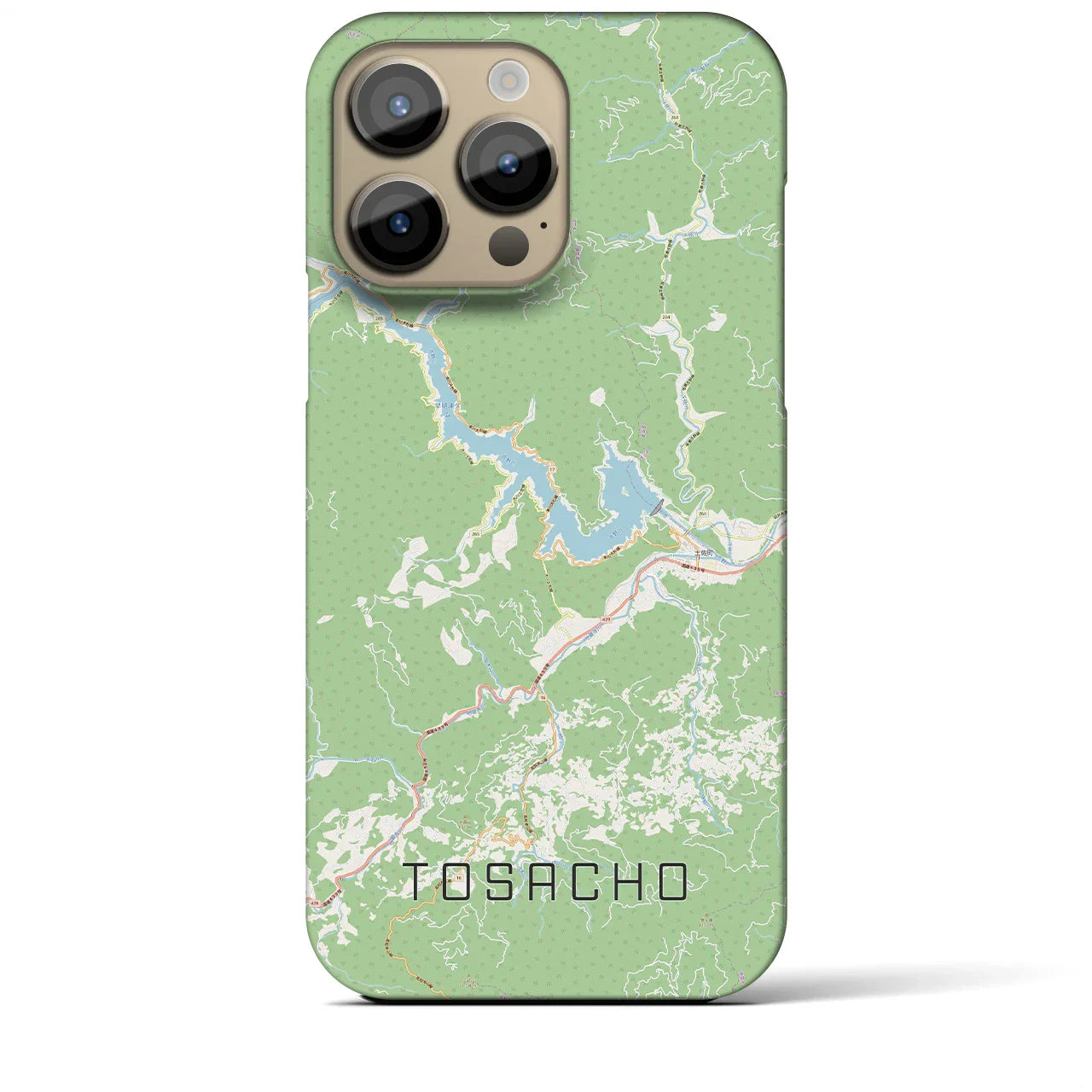 【土佐町(高知県)】地図柄iPhoneケース(バックカバータイプ)