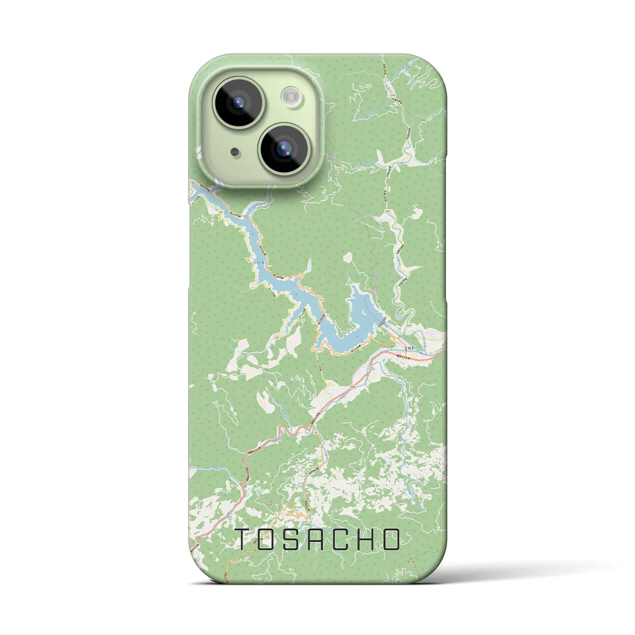 【土佐町(高知県)】地図柄iPhoneケース(バックカバータイプ)