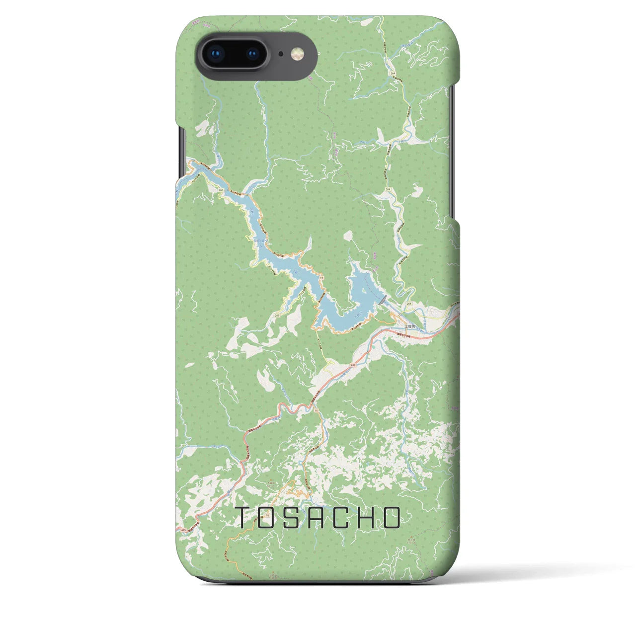 【土佐町(高知県)】地図柄iPhoneケース(バックカバータイプ)