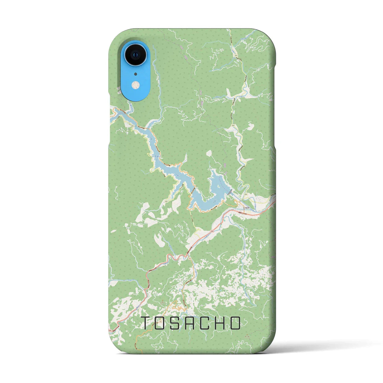 【土佐町(高知県)】地図柄iPhoneケース(バックカバータイプ)
