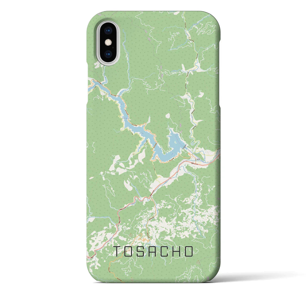 【土佐町(高知県)】地図柄iPhoneケース(バックカバータイプ)