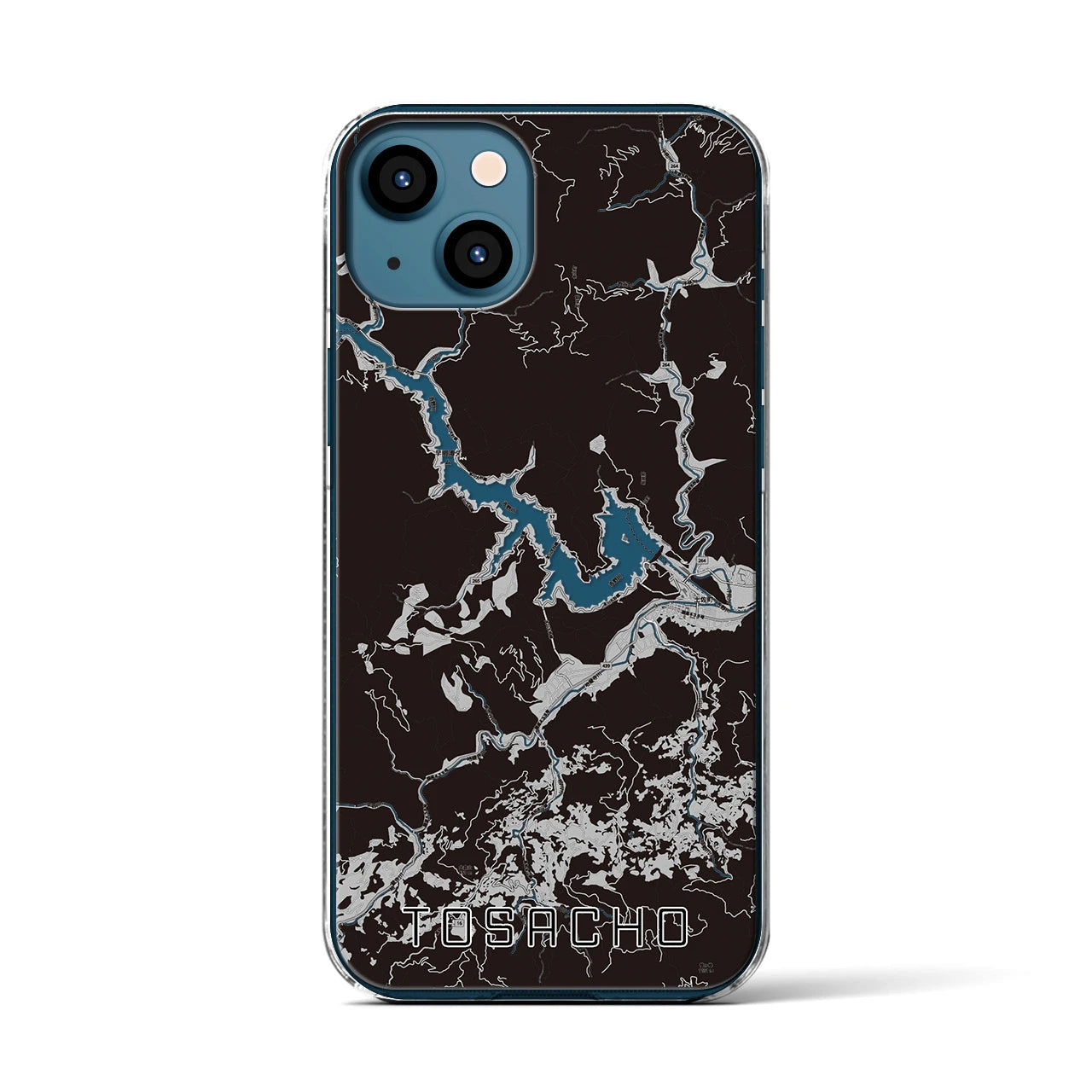 【土佐町(高知県)】地図柄iPhoneケース(クリアタイプ)