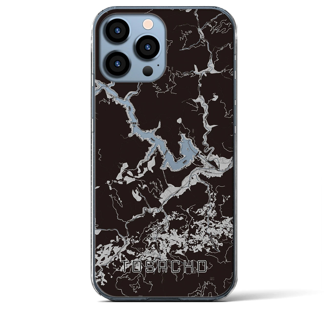 【土佐町(高知県)】地図柄iPhoneケース(クリアタイプ)