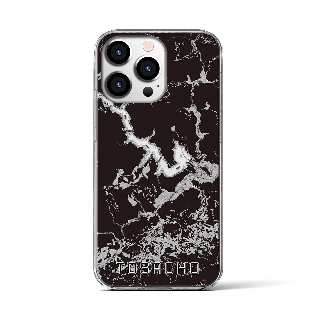 【土佐町(高知県)】地図柄iPhoneケース(クリアタイプ)