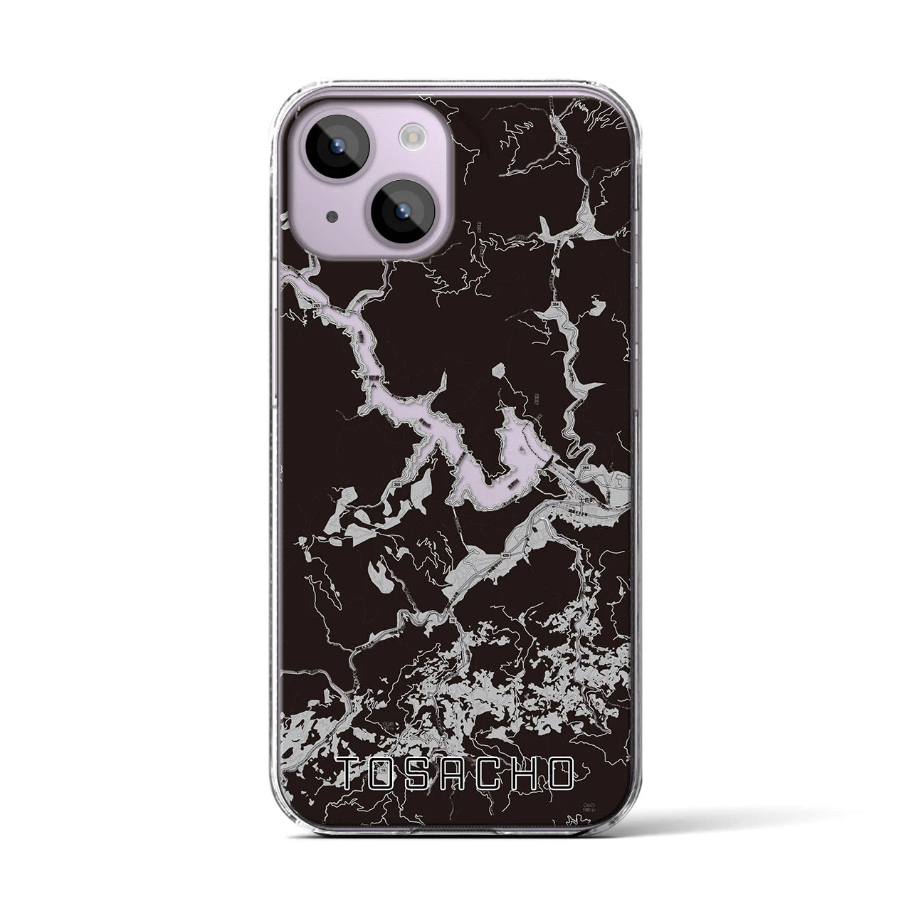 【土佐町(高知県)】地図柄iPhoneケース(クリアタイプ)