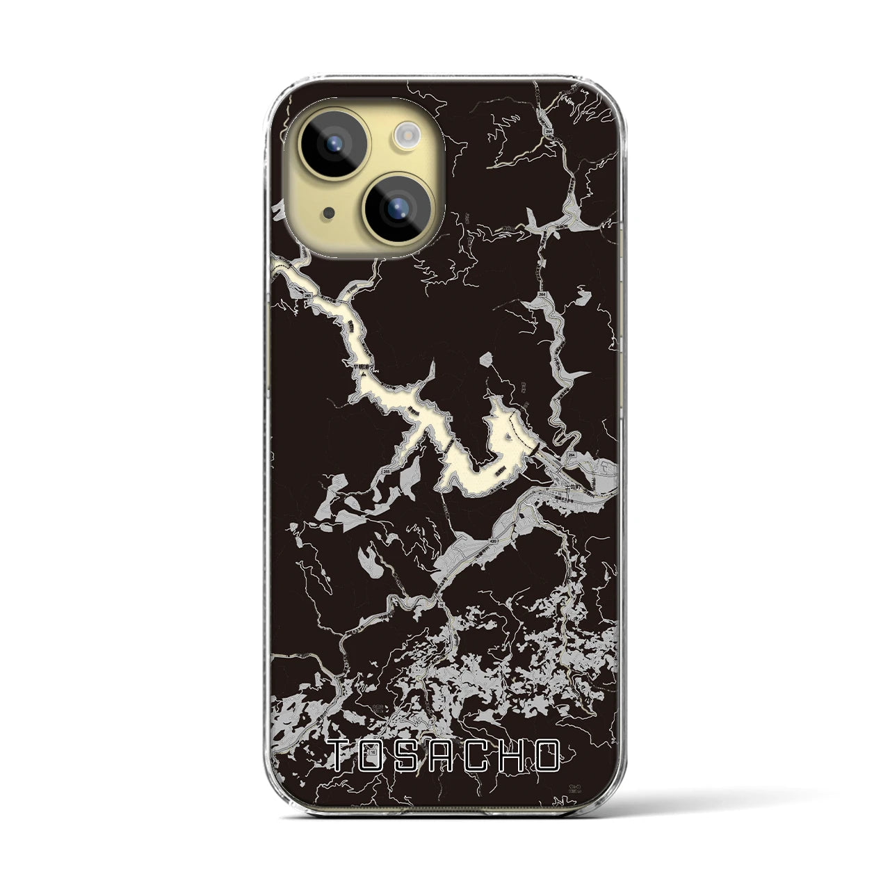 【土佐町(高知県)】地図柄iPhoneケース(クリアタイプ)