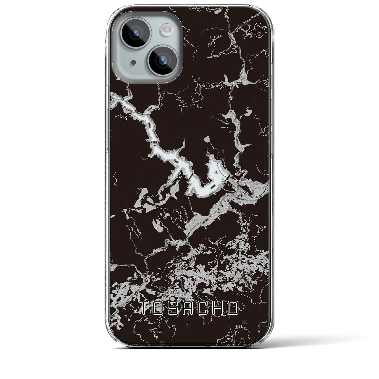 【土佐町(高知県)】地図柄iPhoneケース(クリアタイプ)