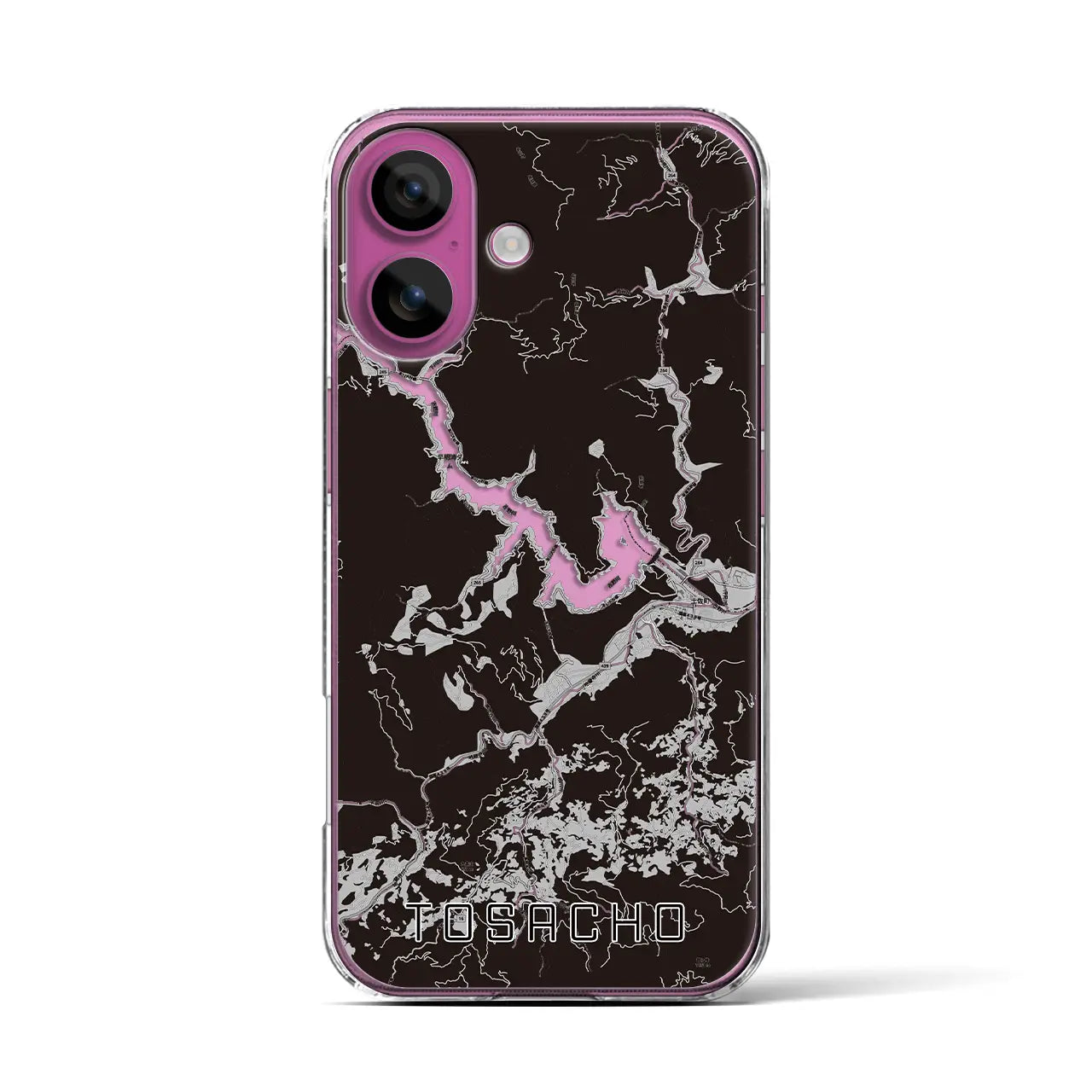 【土佐町(高知県)】地図柄iPhoneケース(クリアタイプ)