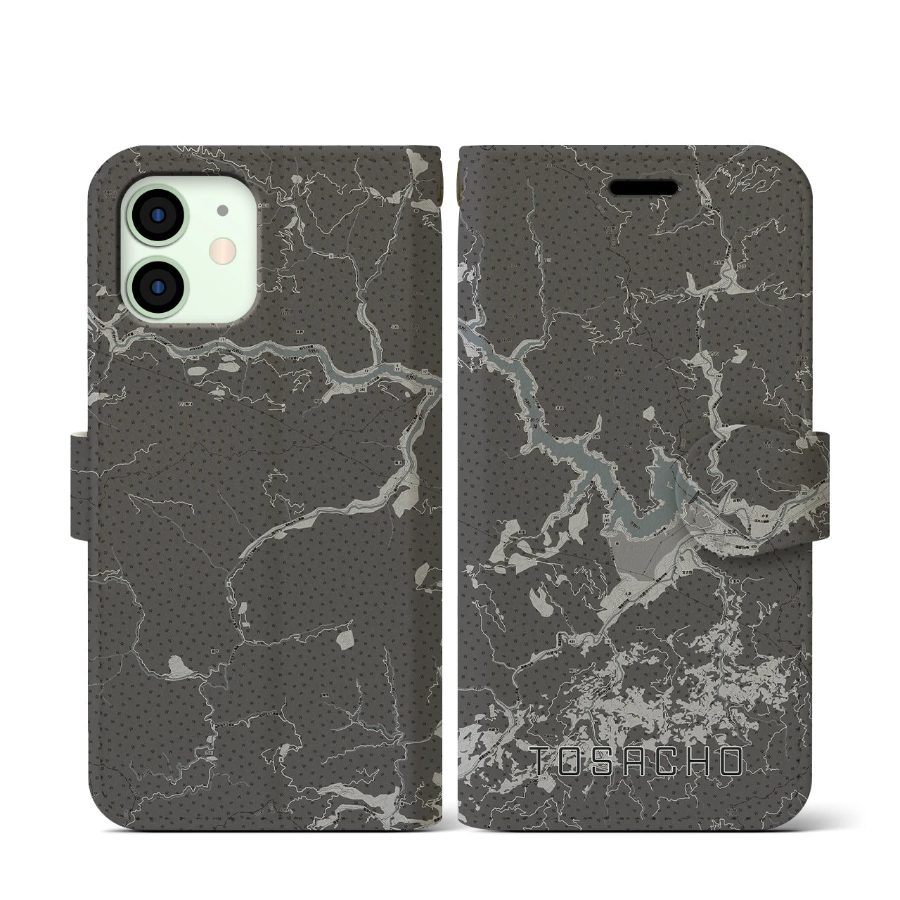 【土佐町(高知県)】地図柄iPhoneケース(手帳タイプ)