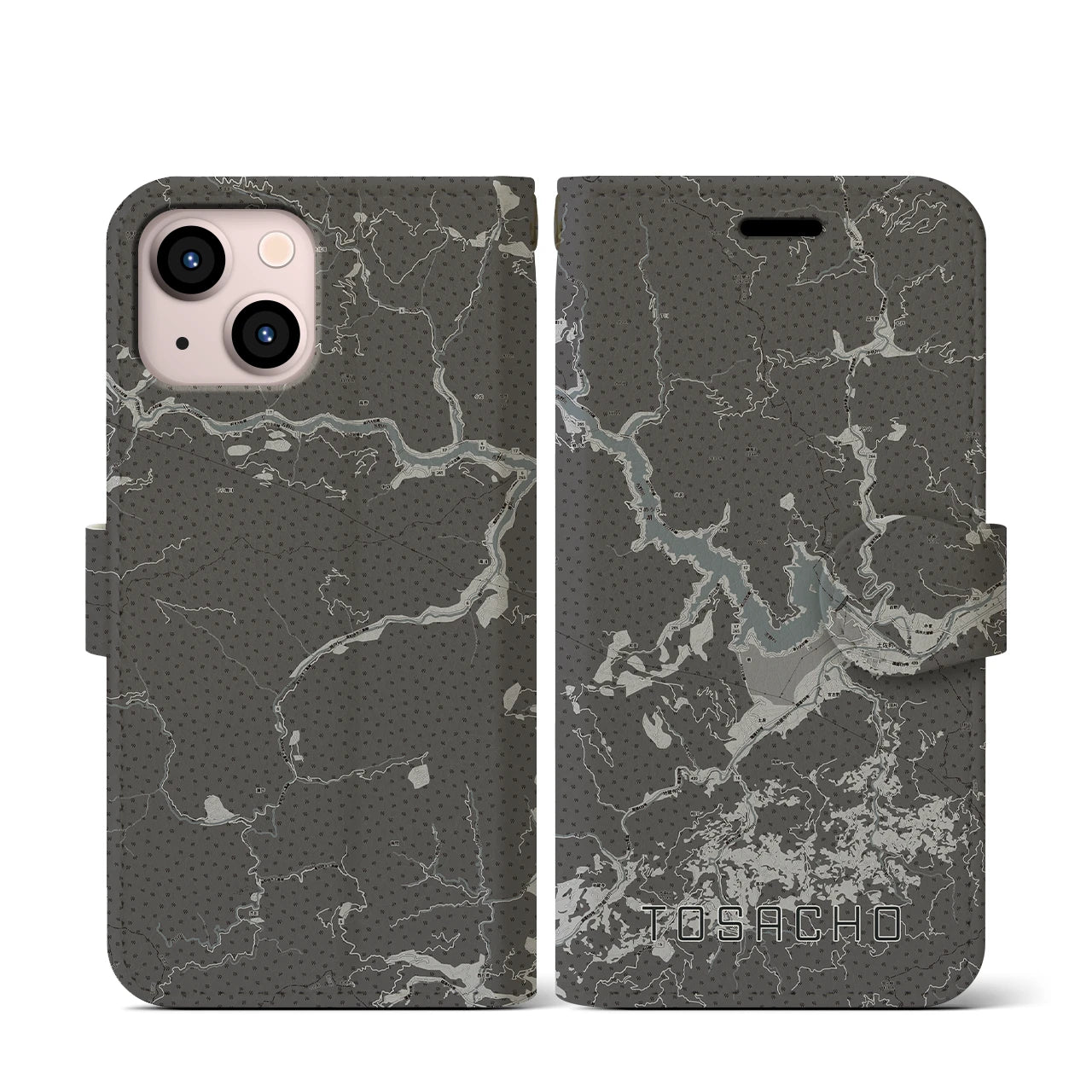 【土佐町(高知県)】地図柄iPhoneケース(手帳タイプ)