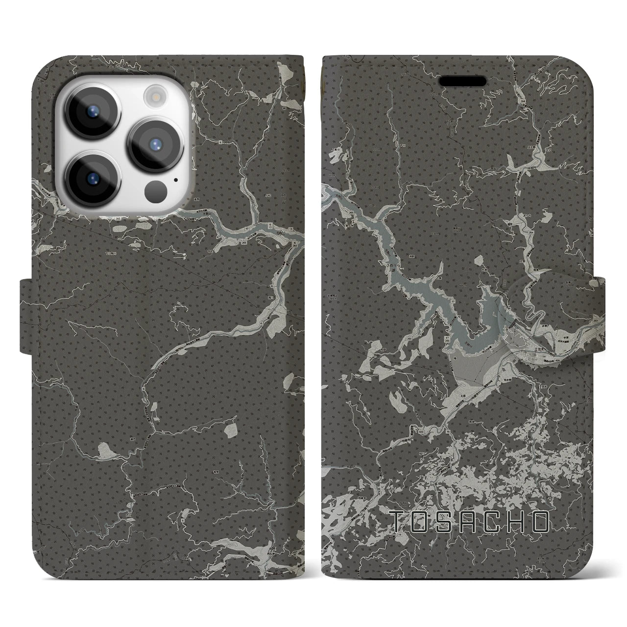 【土佐町(高知県)】地図柄iPhoneケース(手帳タイプ)