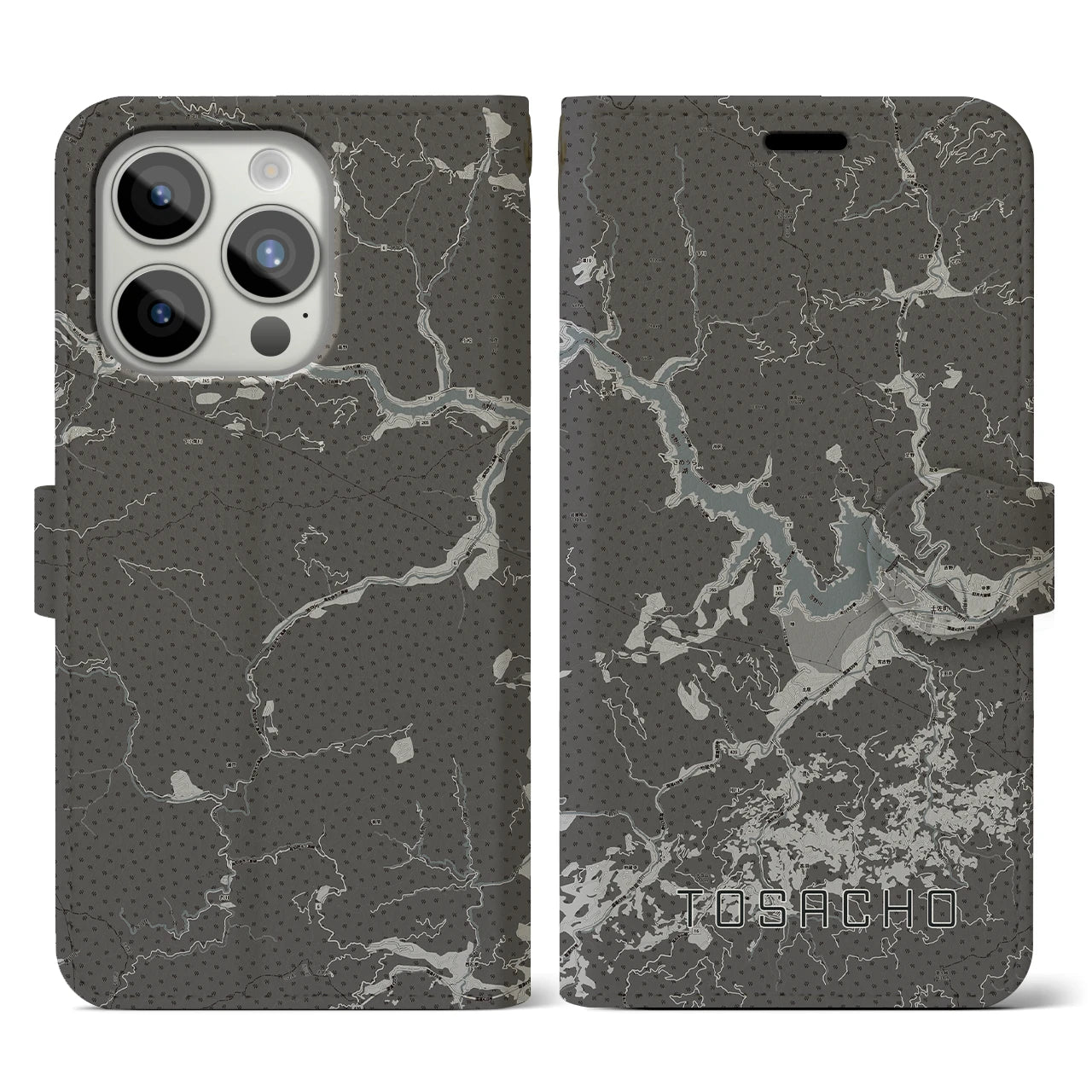 【土佐町(高知県)】地図柄iPhoneケース(手帳タイプ)