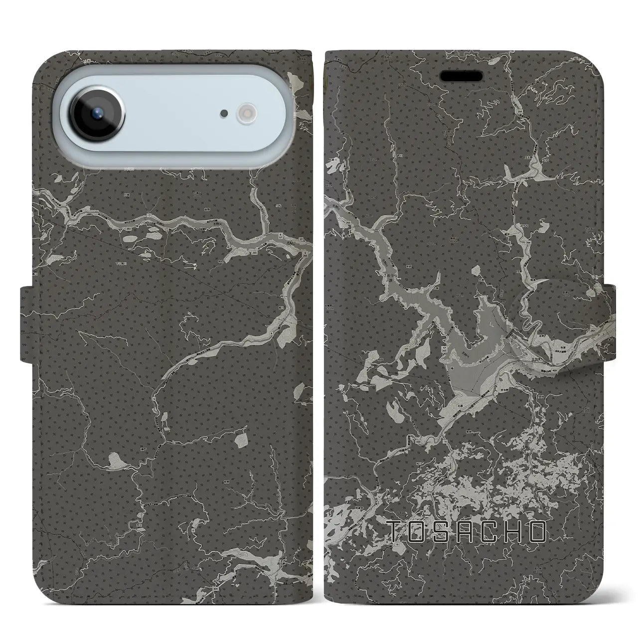 【土佐町(高知県)】地図柄iPhoneケース(手帳タイプ)